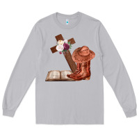 Moon Dust Boots with Bible and cross Long Sleeve Tee - Bettercallsaul