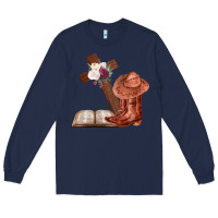 Navy Boots with Bible and cross Long Sleeve Tee - Bettercallsaul