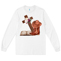 White Boots with Bible and cross Long Sleeve Tee - Bettercallsaul