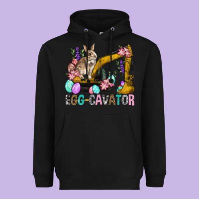 Egg Cavator Easter Heavyweight Hoodie Designed By Bundleandbundleshop
