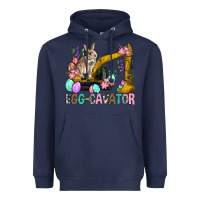 Navy Egg Cavator Easter Heavyweight Hoodie - BundleAndBundleShop