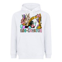 White Egg Cavator Easter Heavyweight Hoodie - BundleAndBundleShop