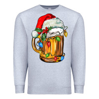 Heather Grey christmas beer Premium Sweatshirt - FaDigitalArtStudio