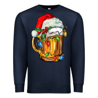 Navy christmas beer Premium Sweatshirt - FaDigitalArtStudio
