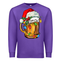 Purple christmas beer Premium Sweatshirt - FaDigitalArtStudio