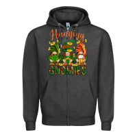 Charcoal Heather Hanging with my gnomies Zipper Hoodie - HowdyJamesFarm