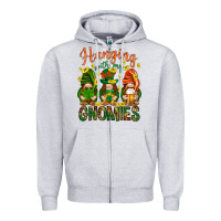 Heather Grey Hanging with my gnomies Zipper Hoodie - HowdyJamesFarm