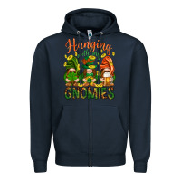 Navy Hanging with my gnomies Zipper Hoodie - HowdyJamesFarm