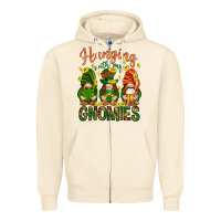 Sandshell Hanging with my gnomies Zipper Hoodie - HowdyJamesFarm