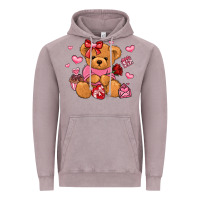 Vintage Zinc valentines day teddy bear Vintage Hoodie - LillyAllenDesigns