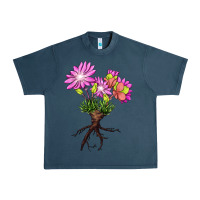 Midnight Navy Bitterroot Flower Illustrations Urban Heavy Tee - LillyAllenDesigns