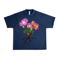 Navy Bitterroot Flower Illustrations Urban Heavy Tee - LillyAllenDesigns