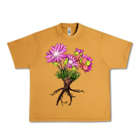 Peanut Butter Bitterroot Flower Illustrations Urban Heavy Tee - LillyAllenDesigns