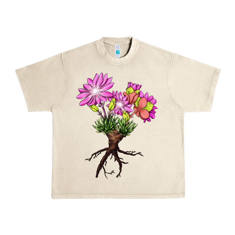 Bitterroot Flower Illustrations Urban Heavy Tee by LillyAllenDesigns | Teevron
