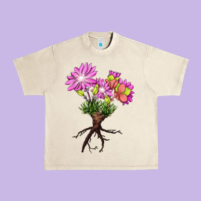 Bitterroot Flower Illustrations Urban Heavy Tee Designed By Lillyallendesigns