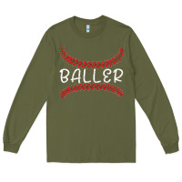 Army Green BALLER Long Sleeve Tee - Bettercallsaul