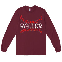 Burgundy BALLER Long Sleeve Tee - Bettercallsaul