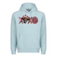 Blue Mist xoxo calf and gemstone Premium Hoodie - RanaPortraitStore