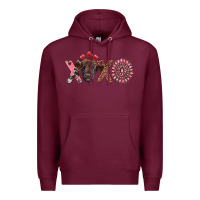 Burgundy xoxo calf and gemstone Premium Hoodie - RanaPortraitStore