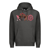 Charcoal Heather xoxo calf and gemstone Premium Hoodie - RanaPortraitStore