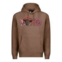 Chestnut xoxo calf and gemstone Premium Hoodie - RanaPortraitStore