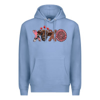 Colony Blue xoxo calf and gemstone Premium Hoodie - RanaPortraitStore