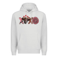 Dove Grey xoxo calf and gemstone Premium Hoodie - RanaPortraitStore