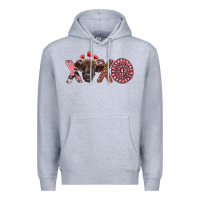 Heather Grey xoxo calf and gemstone Premium Hoodie - RanaPortraitStore