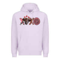 Lilac xoxo calf and gemstone Premium Hoodie - RanaPortraitStore