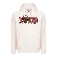 Pale Pink xoxo calf and gemstone Premium Hoodie - RanaPortraitStore