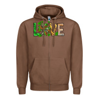 Chestnut St. Patrick's Love luck with clover Zipper Hoodie - HowdyJamesFarm