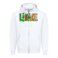 White St. Patrick's Love luck with clover Zipper Hoodie - HowdyJamesFarm