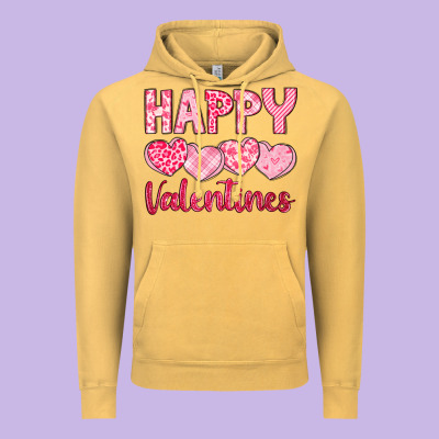 Happy Valentines Vintage Hoodie Designed By Lillyallendesigns