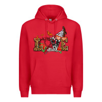 Red western love for cowgirls olivia Premium Hoodie - OliviaCreatesArt