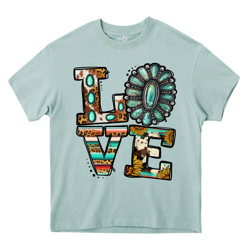 Turquoise Love Heavy Core Tee by Jasminsmagicworld | Teevron