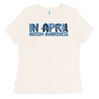 Bone in april we wear blue autism awareness Ladies Tee - MaliasSmallBusiness