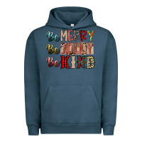 Pigment Midnight Navy be merry be jolly be kind Urban Hoodie - SublimationCraftShop