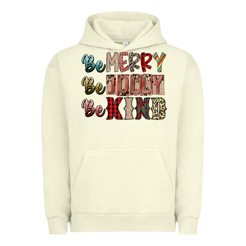 Be Merry Be Jolly Be Kind Urban Hoodie by SublimationCraftShop | Teevron