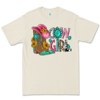 Bone cow girl western boots Premium Tee - MaliasSmallBusiness