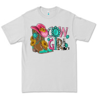 Dove Grey cow girl western boots Premium Tee - MaliasSmallBusiness