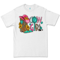 White cow girl western boots Premium Tee - MaliasSmallBusiness