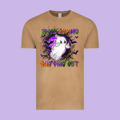 Spook Around And Find Out Vintage Tee Designed By Lillyallendesigns