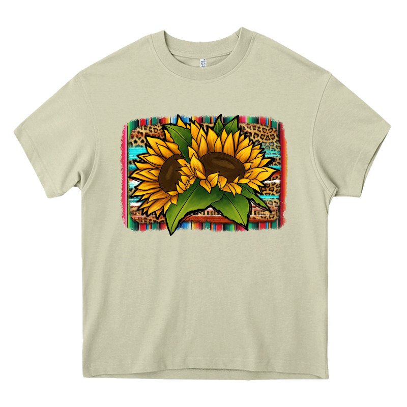 Sunflower With Serape Background Heavy Core Tee by Jasminsmagicworld | Teevron