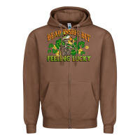 Chestnut Dead inside but feeling lucky St. Patrick's Day Zipper Hoodie - CowGirlArtShop