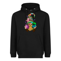 Black Easter Holding Eggs Gnome Heavyweight Hoodie - BundleAndBundleShop