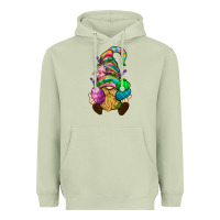 Matcha Easter Holding Eggs Gnome Heavyweight Hoodie - BundleAndBundleShop