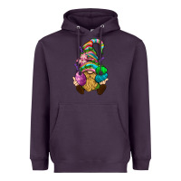 Plum Easter Holding Eggs Gnome Heavyweight Hoodie - BundleAndBundleShop