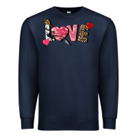 Navy love valentine's day Premium Sweatshirt - FaDigitalArtStudio