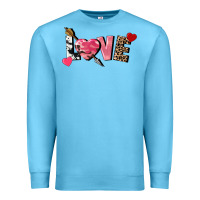 Ocean Blue love valentine's day Premium Sweatshirt - FaDigitalArtStudio