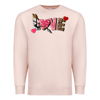 Pale Pink love valentine's day Premium Sweatshirt - FaDigitalArtStudio